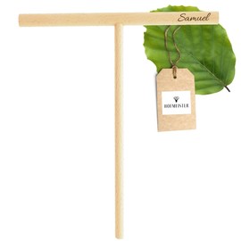 Hofmeister® dough distributor with individual name engraving for crepes, galettes and pancakes, 22 cm, sustainable wood, distributes the dough wafer-thin and evenly, heat-resistant, no scratches