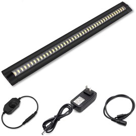 inShareplus 13inch LED Under Cabinet Lighting, Dimmable Light, Warm White 3500K, CRI90+, 450Lumens, DC 12V Ultra Thin Under Counter Kitchen Lights for Kitchen, Shelf, Cupboard, Black, 1 Pack