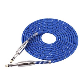 6.35 mm macho estéreo a 6.35 mm macho Jack Cable de audio estéreo balanceado, línea de interconexión balanceada para mezclador, guitarra eléctrica, amplificador, grabador de