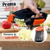 J.H. Company Prensa De Ajo Pelador Triturador 3 En 1
