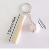 Baseball Bat And Ball Keyring Keychain