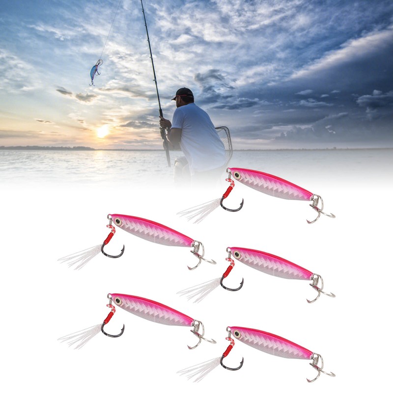 5Pcs 15g Metal Vib Hard Fishing Lures Jigging Fishing Baits