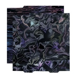 Ideaformer Double Sided Smooth Flexible PER Spring Steel Plate Effect Sheet， Smooth Water Ripples+Wood Grain PER Build Plate 184x184mm for Bambu Lab A1 Mini 3D Printer