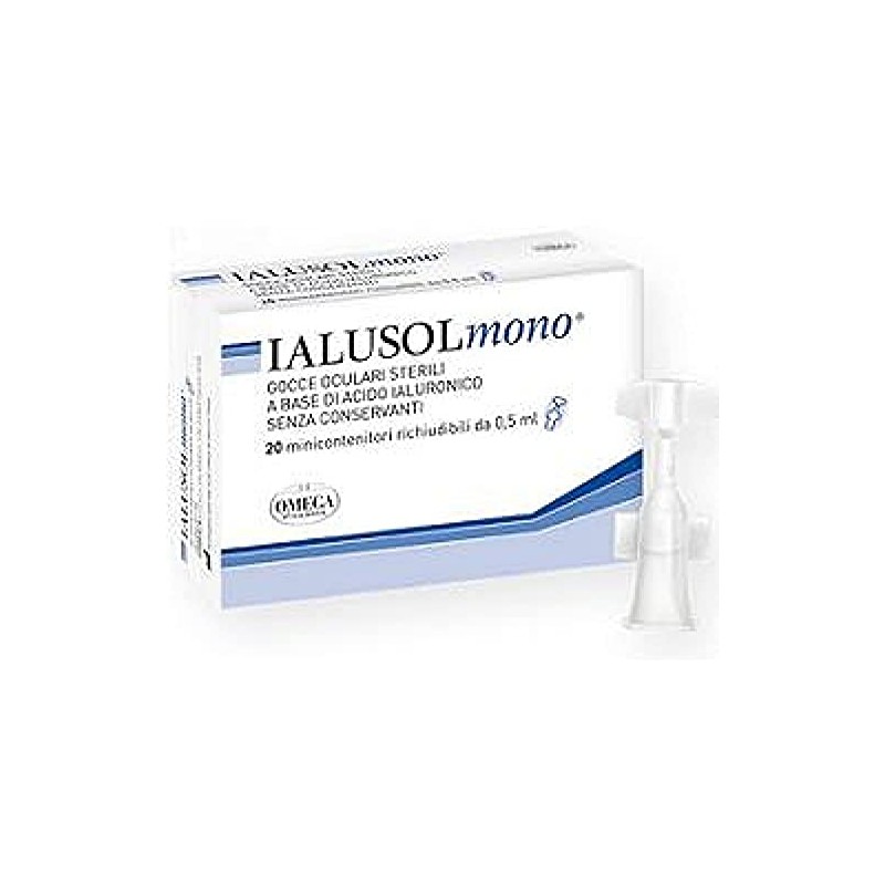 OMEGA PHARMA Mono Gocce Oculari Ialusol, 20 Fiale