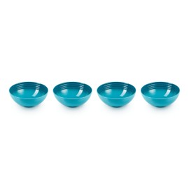 Le Creuset Stoneware Set of 4 Soup Bowls, 22 oz. (6.25") each, Caribbean