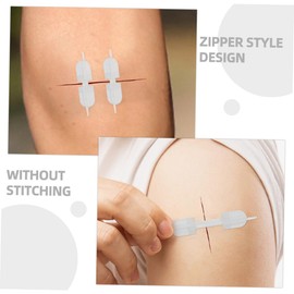 Minkissy 4sets Sutrure Material Bandage Wrap Breathable Closure Strips Care Strips Zip Closure 6pcs*4