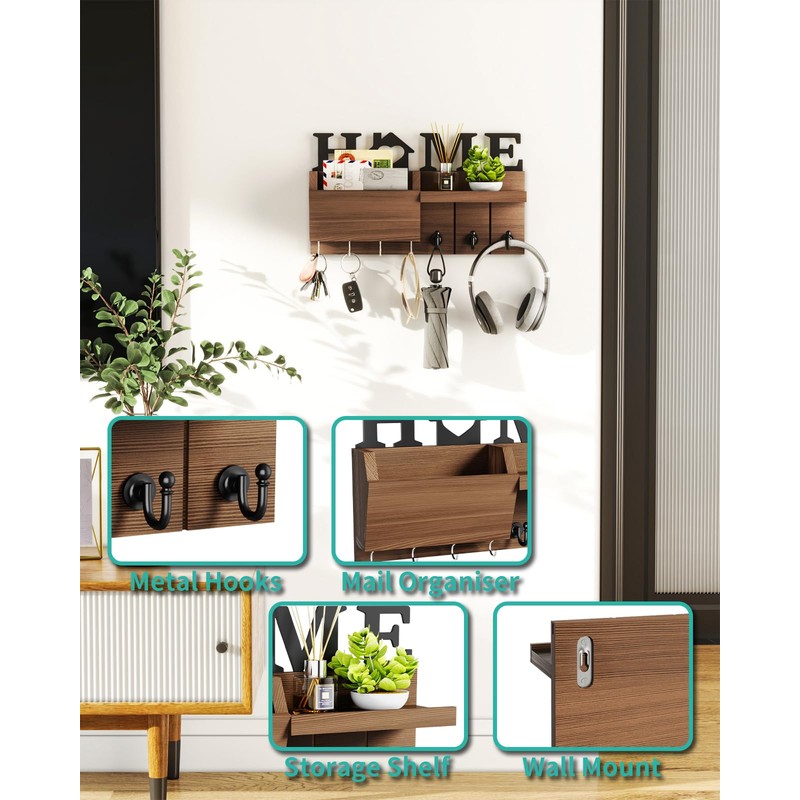 HapiRm Key Holder for Wall, Key Hanger with Home Design,