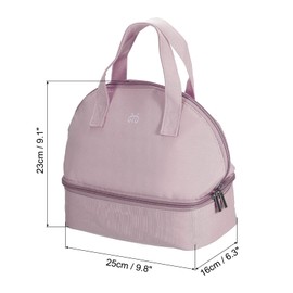 PATIKIL Lunch Box for Women/Men, Insulated Cooler Lunch Bag Thermal Tote Bag Reusable Lunch Container 9.1x6.3x9.8 Inch for Work Picnic Outdoor, Purple