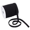 BENECREAT 25m/Roll Cotton Cord Flat String 8mm Width Black Cotton