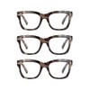 FUPRECIOUS Tortoise Reading Glasses Men Women Oversized Square Magnifying Spring
