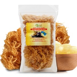Golden Irish Sea Moss | Wildcrafted from St. Lucia | 2oz Makes ~30+ oz Sea Moss Gel | 100% Natural, Raw & Sun-Dried | Dr. Sebi Inspired, Nutrient-Rich Irish Moss for Health & Wellness