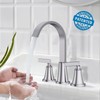 HURRAN 8 Inch Bathroom Sink Faucet, 3 Hole Widespread Bathroom