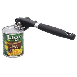 TOOLSTAR 3 in 1 Can Opener Manual Can Opener Food Grade Stainless Steel with Smooth Edge with Ergonomic Soft Handles for Elderly Arthritis