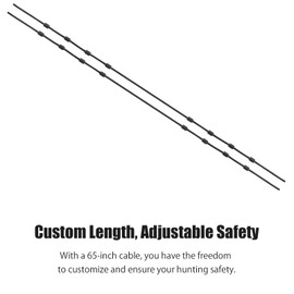 UIIHUNT Replacement Tree Stand Cables: Pair of Replacement Cables for Climbing Treestand, Durable Steel Braded PVC Black Coated 65" Treestand Replacement Cables, Hunting Tree Stand Accessories