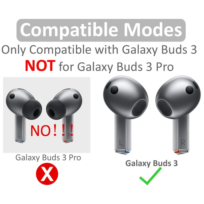 IiEXCEL 3 Pairs Galaxy Buds 3 Ear Hooks Wingtip, Replacement