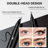 Augenbrauenstift Härchenzeichnung, 2-in-1 Dual-Ended Microblading Augenbrauenstift Wasserfest und Eyeliner, Curved