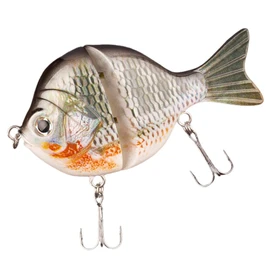 xinyee Minnow Fishing Lures Hard Plastic Two-section Jointed Fishing Lures 9cm 34.5g Sinking Bluegill Swimbait Glide Bait Crankbait Wobbler Bass Pike Tackle