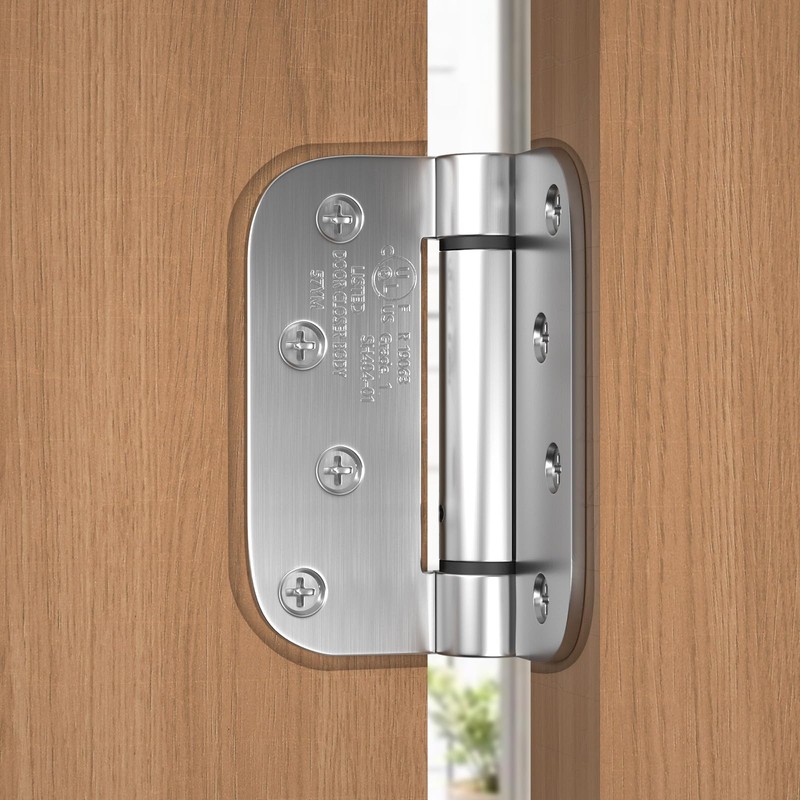 Haidms 3 Pack Self Closing Door Hinges 4 Inch Brushed