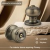 Probrico Antique Brass Interior Door Knobs With Privacy Lock for