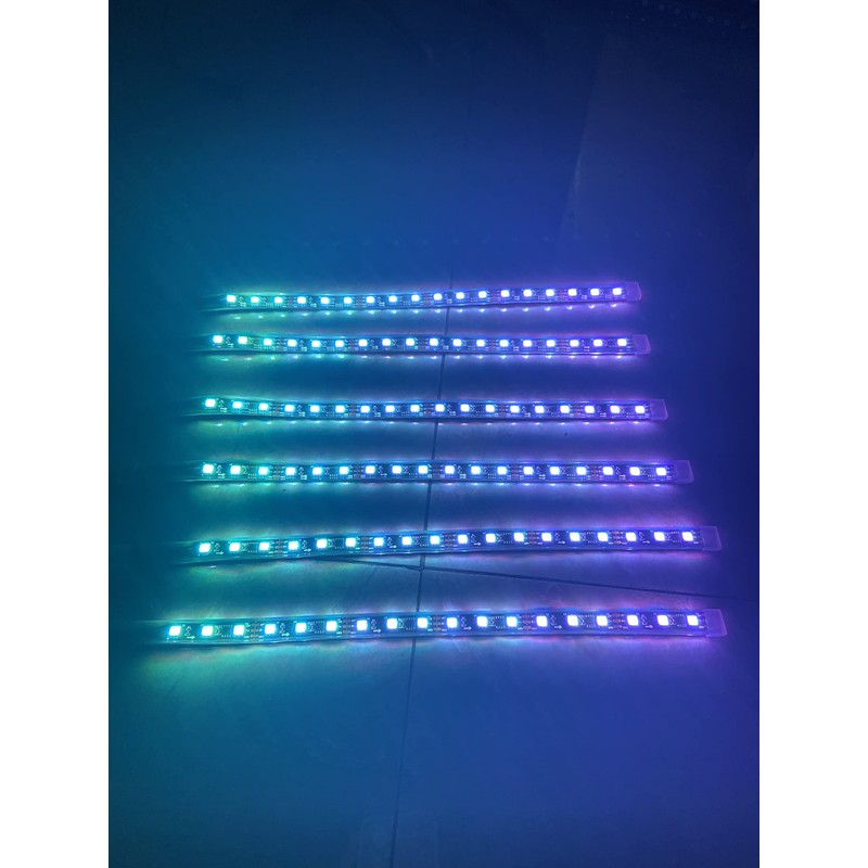 Tzvmny 6PCS 1FT 30CM Single Row Dream Color Chasing Flow