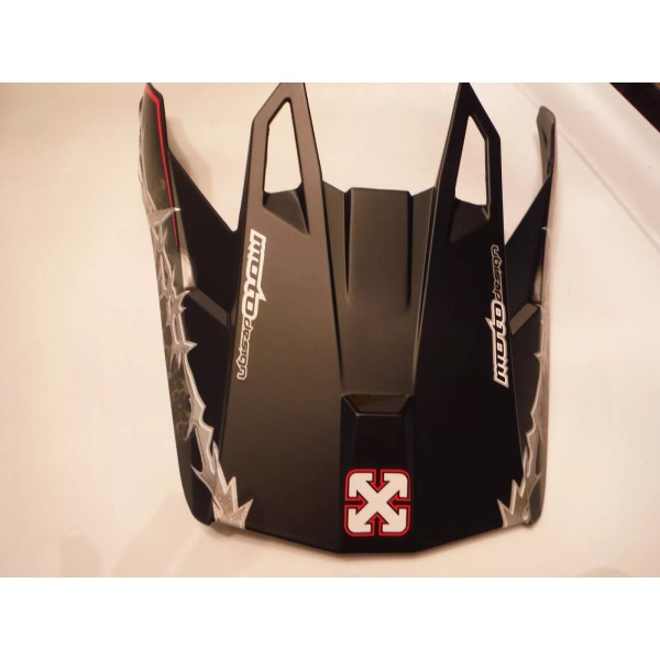 Unbranded MOTO DESIGN MOTORCYCLE HELMET VISOR FACE SHIELD BLACK WHITE