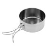4Pcs Portable Stainless Steel Cookware Set Camping Picnic Outdoor Pan