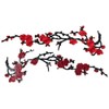 Uniquer 4Pcs Decorative Patches Plum Blossom Iron On Patches for