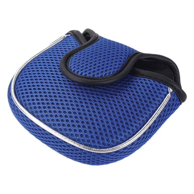 Andux Mesh Mallet Putter Cover Golf Putter Head Covers Blue,