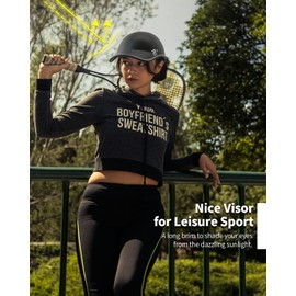 FROFILE Adult Baseball Cap Helmet - Urban Style Retro ABS Hat for Golf, Low Profile Commute Helmet for Men & Women (22-24 in/ 56-61 cm, Black)