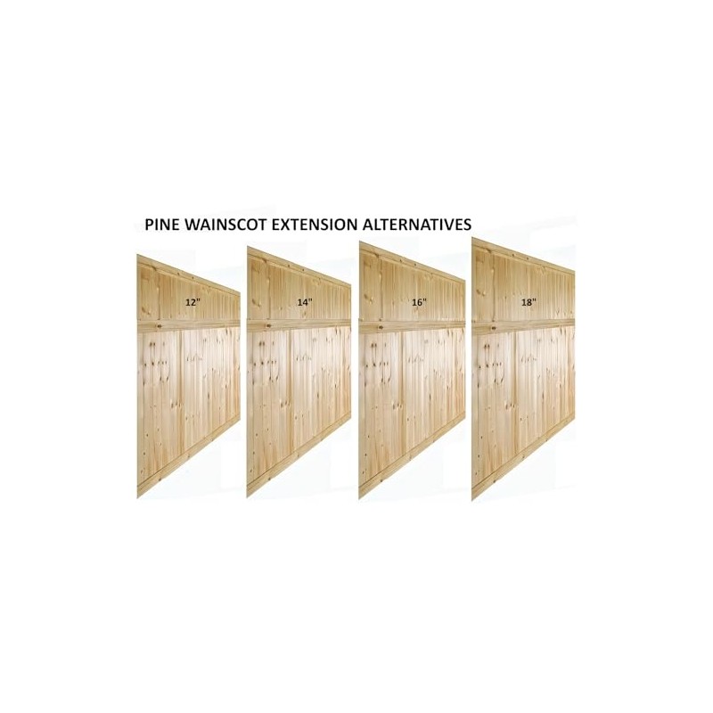 18" Allwood Pine Wainscot Extension Kit