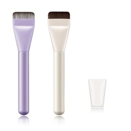 MIRKUZI Gesichtspinsel 2 Stück Make-up-Pinsel, flacher Foundation-Concealer-Pinsel, ultradünner Foundation-Pinsel, Foundation-Pinsel, Make-up-Concealer-Pinsel, Geschenk für Mädchen, Frauen