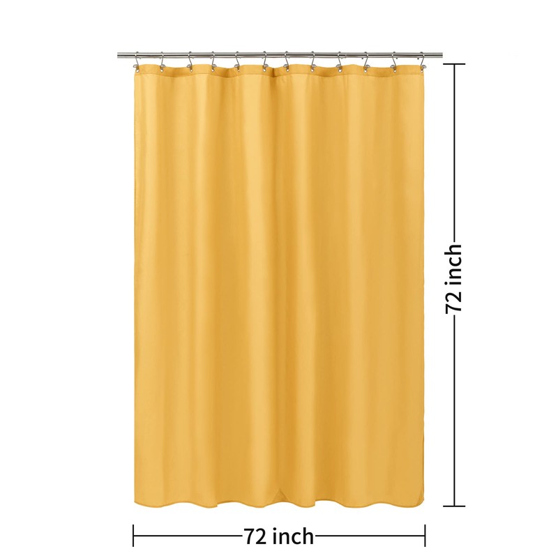 ALYVIA SPRING Yellow Shower Curtain or Liner with 3 Magnets