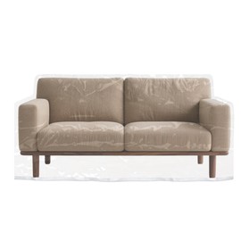 Klmnop Clear Plastic Loveseat Cover 84" W x 40" D x 36" RH x 18" FH, Water Resistant Sofa Protector Cove for Pets Scratch(Clear)