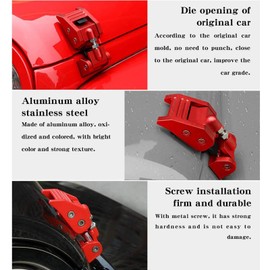 STANVEE Hood Latch Aluminum Hood Latch Compatible with Jeep Wrangler JK/JKU 2007-2017, JL/JLU 2018-2022 and Jeep Gladiator 2020-2022 (red)