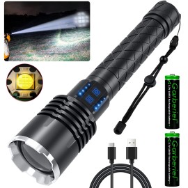 Garberiel 9900000Lumen Super Bright XHP120 LED Flashlight Rechargeable High Powerful Light