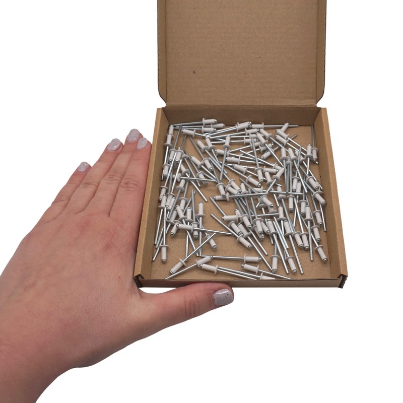 Pack of 100 Painted Blind Rivets 3.2 x 8 mm,