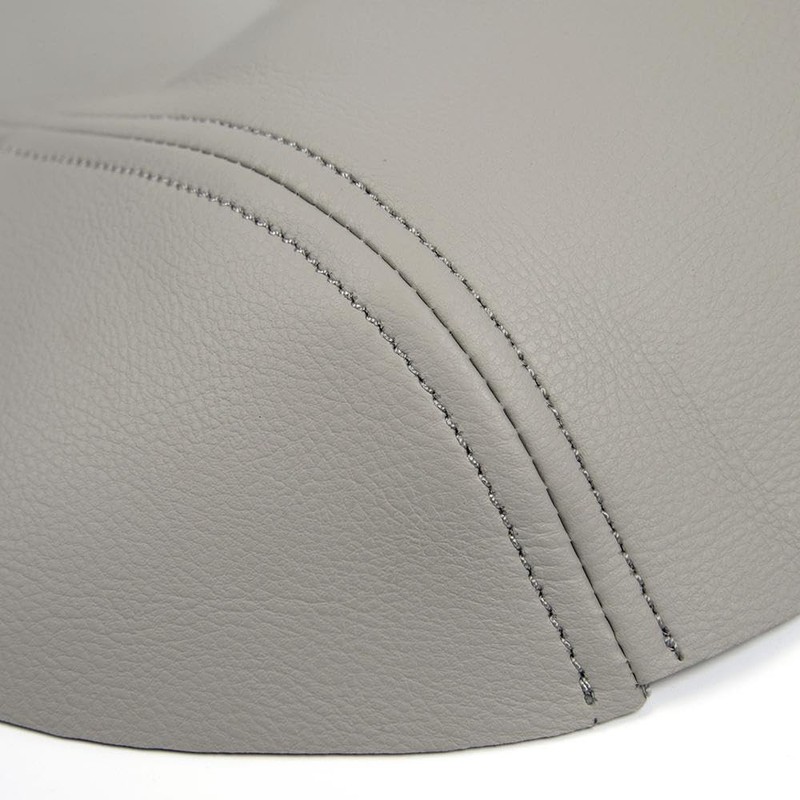 DOTCOM Gray Leather Center Console Lid Armrest Cover Fit 2009