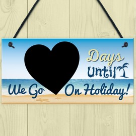 RED OCEAN Chalkboard Countdown Days Until Holiday Hanging Plaque Sign Family Door Sign Summer Gift