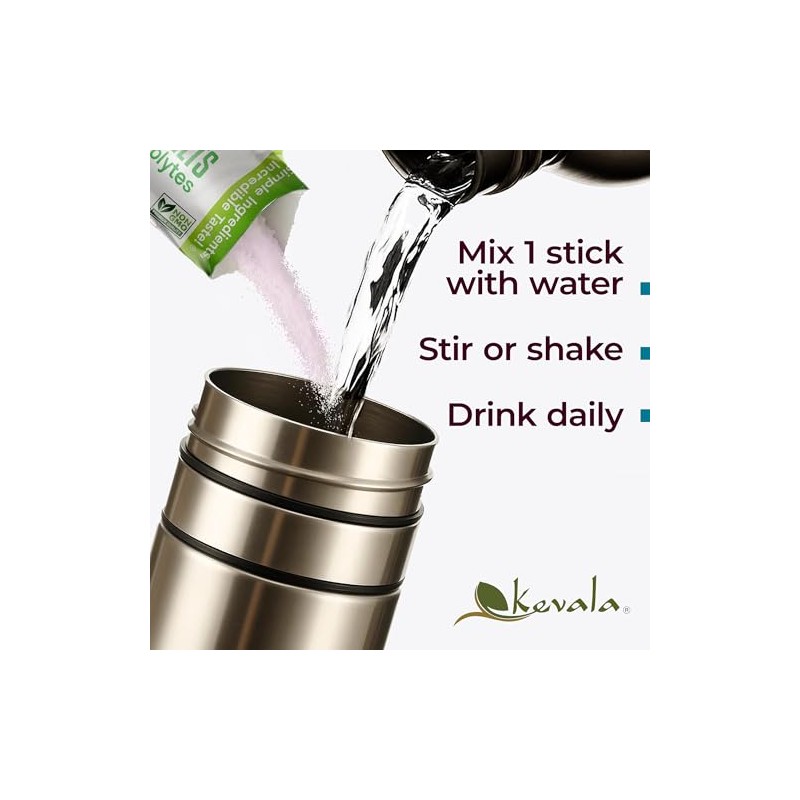 Kevala Electrolitos Sin Azcar Variedad Keto Vegano 30 Sobres Con