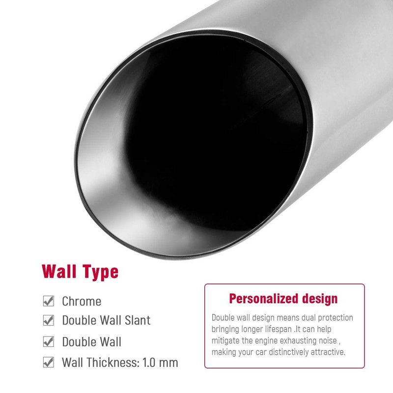 Upower 2.25" to 3" Exhaust Tips 2 1/4 inch Inlet