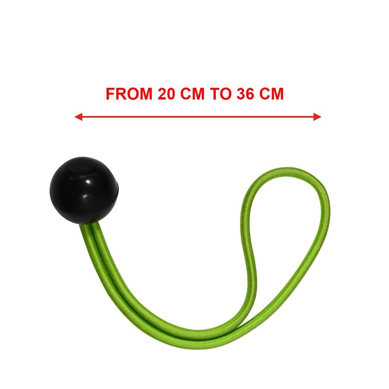 MASTER LOCK Pack of 4 Ball Bungees, Green, 20cm -