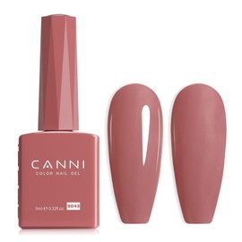 CANNI Light Red Gel Nail Polish, 1Pcs Pink Gel Polish Baby Pink Color Nail Polish Gel High Gloss Soak Off U V Gel Nail French Nail Manicure Salon DIY