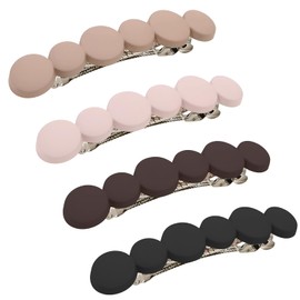 Pack of 4 French Hair Clips, Cosswe Hair Clip, Women's Thin Hair, Automatic Hair Clip, Automatic Hair Clips, Vintage Small Hair Clip Set for Women