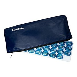 Pill Pod Organizer with Zippered Travel Case 31 Day Monthly Pill Organizer Pods