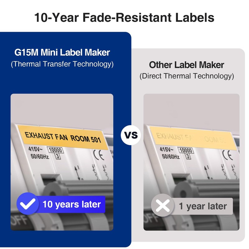 SUPVAN G15M Mini Portable Label Maker Machine with Heat Shrink