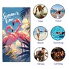 YISUMEI Microfibre Beach Towel Printed with Summer Flamingos, Soft, Lightweight,