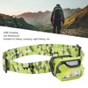LED Induction Headlamp Waterproof Headband Flashlight for Outdoor Camping Night