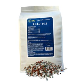 Supply Solutions 21.4-7-14.1 Lawn and Turf Fertilizer with Iron - Achieves a Lush Green Lawn in Weeks - Turf Builder for All Grass Types - for Greener Grass Lawn Fertilizer (25lbs)