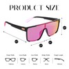 FAA'N Square Trendy Oversized Polarized Sunglasses Womens Men Shades Goggle