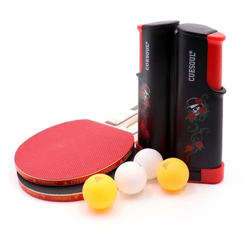 Black Scorpion CUESOUL-II Player Table Tennis Set with 2 Paddle